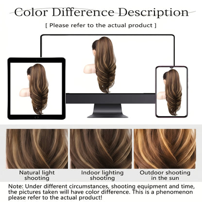 26-Inch Drawstring Wavy Ponytail Extension with Wraparound Clip in Ten Color and Style Options