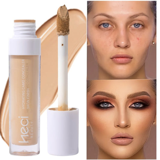 Liquid Concealer and Contour Stick Set 2 Pcs Buildable Coverage Hydrating Pore Minimizing Long-Lasting for Blemishes Dark Circles All Skin Types Flawless Finish