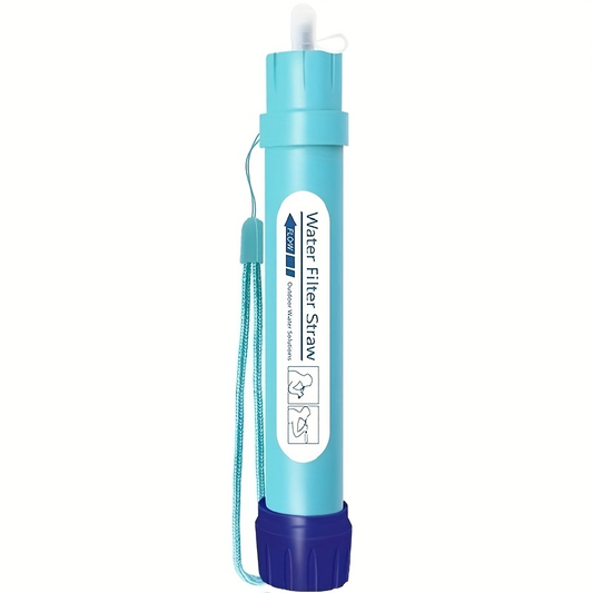 Water Filter Straw Personal Purifier – 4-Stage 0.1 Micron Filtration, SGS Tested, Portable Survival Gear for Hiking, Camping, Backpacking, Travel & Emergency Preparedness, Fits Standard Bottles (1pc/2pcs)