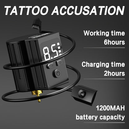 Tattoo Machine Kit POSEIDON BT17-XH Wireless Pen with 1200mAh Battery, LCD, 10 Cartridges and 6 Inks
