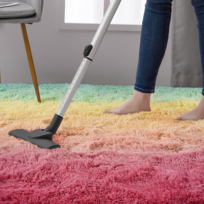 Area Rug Gradient Polyester Plush Mat in Seven Colors and Three Machine-Washable Room Sizes