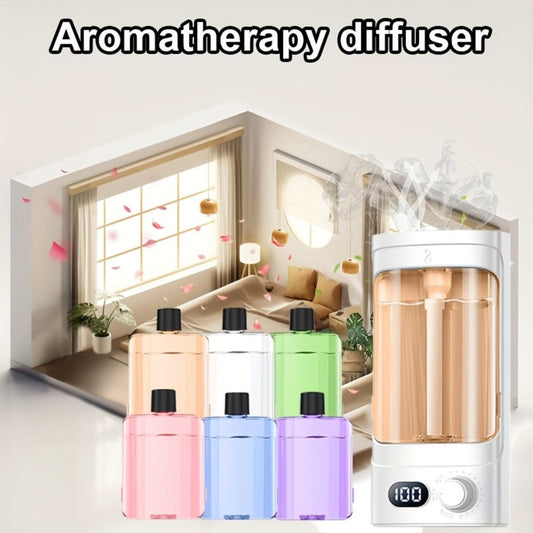 300ml Essential Oil Diffuser 100-Level Mist Control USB Rechargeable – Ultrasonic Soundwave, Auto Shut-Off, Whisper-Quiet Aromatherapy Diffuser for Home Office Bedroom Pet Room, Bundle with Essential Oils