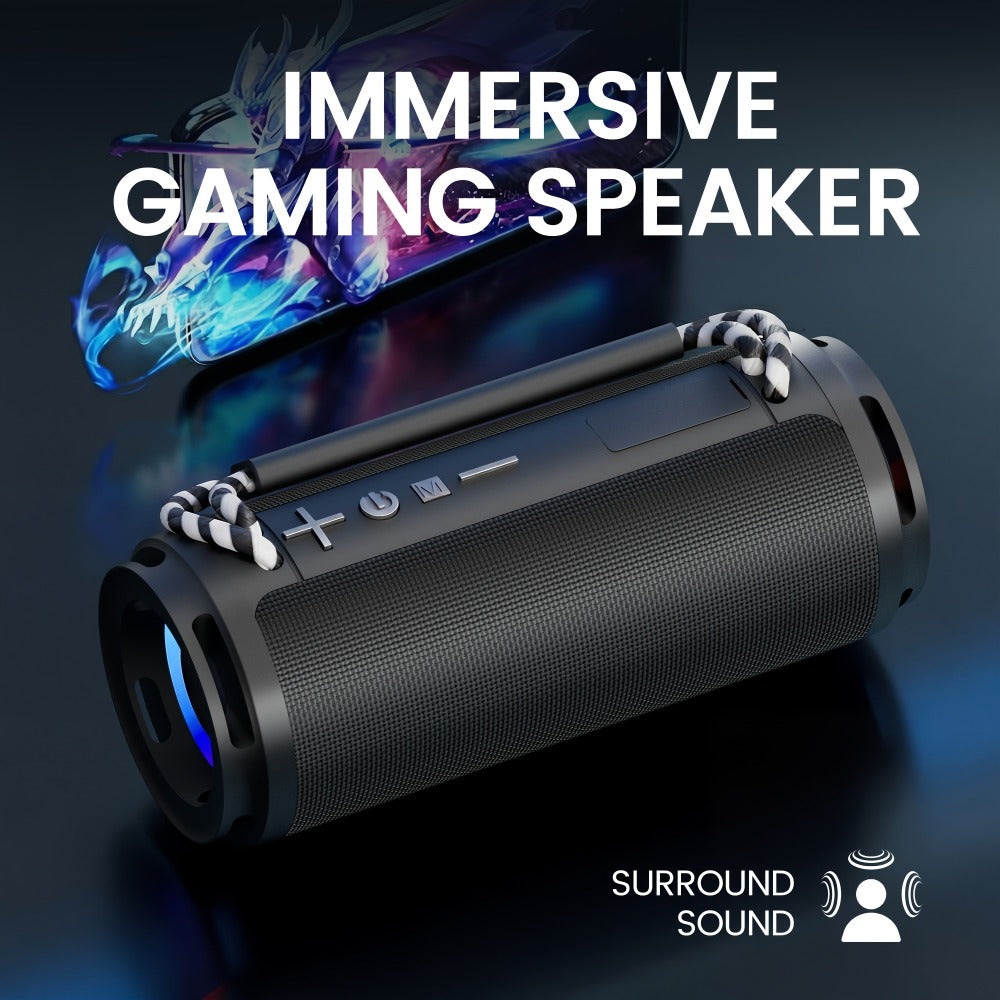 RGB Portable Bluetooth Speaker HD Sound Carry Strap Rechargeable Wireless Speaker Durable Design for Sports Home Party Travel Valentine Anniversary Gift