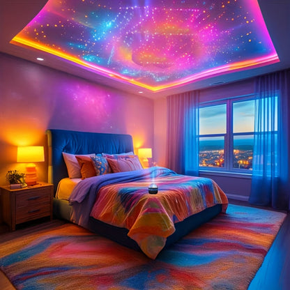 Water Ripple Projection Lamp 3D Dynamic Wave Atmosphere Light – USB Powered, Remote Control, Color Changing Romantic Ambient Night Light for Bedroom, Home Theater, Wedding & Meditation
