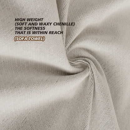 Chenille Jacquard Sofa Cover 300GSM - Pet Friendly Non-Slip Machine Washable All-Season Couch Slipcover for 1 2 3 4 Seater Living Room Bedroom Office, 2 Colors