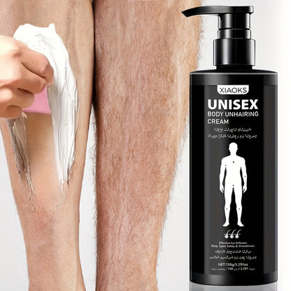 Hair Removal Cream XIAOKS 150g Black Pump Bottle with Carton for External Chest Back and Body Grooming