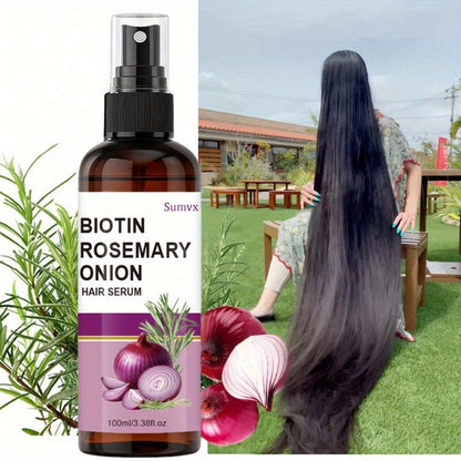100 ml Biotin, Rosemary and Onion Oil Hair Serum Spray for Leave-In Daily Hair and Scalp Care