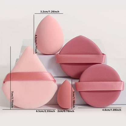 50-Piece Makeup Sponge and Cushion Puff Set with Mixed Shapes for Foundation, Concealer and Powder Blending