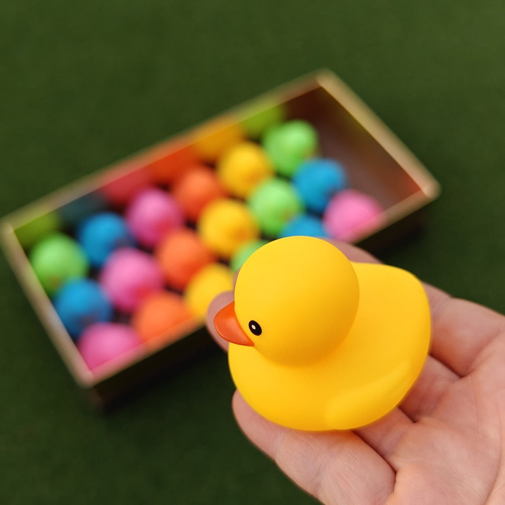 72-Piece Assorted Mini Rubber Duck Set in Mixed Colors for Supervised Bath, Pool and Party Play