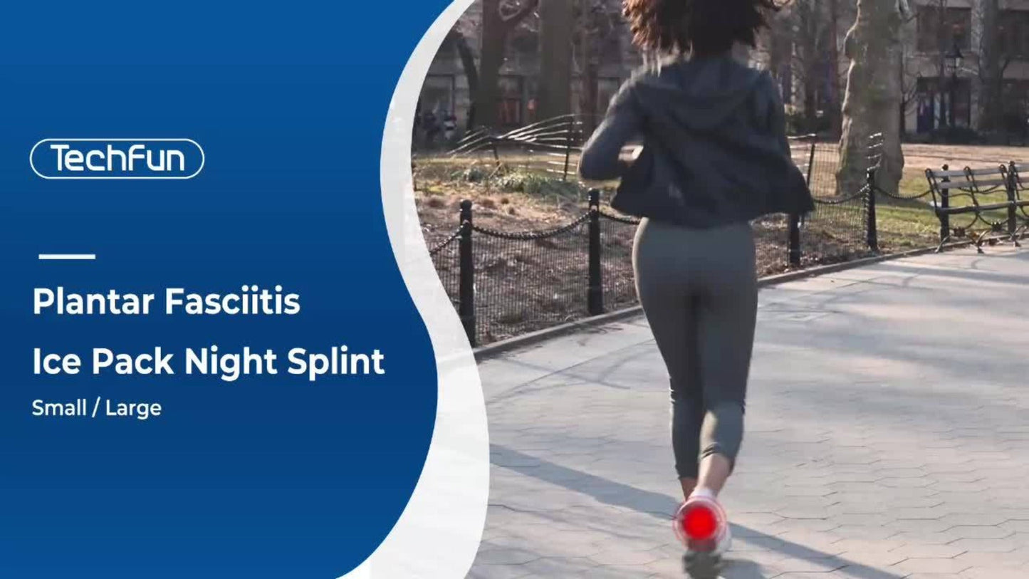 Plantar Fasciitis Night Splint with Detachable Gel Ice Pack | Breathable Foot Drop Brace for Heel Pain Relief | Adjustable Ankle Support Sleeping Splint | Achilles Tendon Stretch Recovery Brace