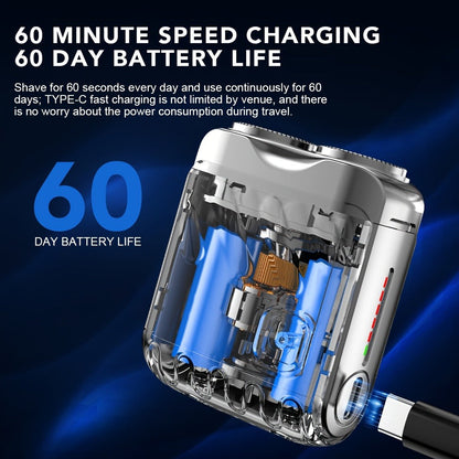 Mini Electric Shaver for Men – USB Rechargeable Double Blade Razor with Digital Display & Travel Case, Compact Portable Shaving Kit Gift for Men, Boyfriend, Father’s Day, Christmas