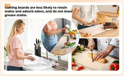 Acrylic Cutting Board Large Anti-Slip 17x23 Inch – Clear & Black Countertop Protector for Kitchen & Restaurant – Food Safe Non-Slip Chopping Board for Fruit, Meat & Meal Prep