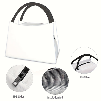 Camouflage Lunch Bag Tote, 11 x 6.5 x 7 Inches with Top Zipper, Dual Carry Handles and Tapered Profile
