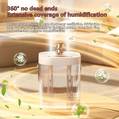 Cool Mist Humidifier for Bedroom & Large Room – 2L Top-Fill, 40-Hour Runtime, 26dB Ultra-Quiet, Auto Shut-Off, Easy to Clean, Whole House Humidifier for Plants, Baby Room & Home, White & Green