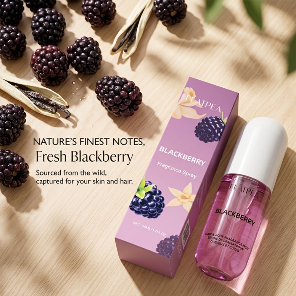 Eau de Toilette Vanilla Blackberry 50ml Body and Hair Fragrance Spray in Single or Two-Pack Options