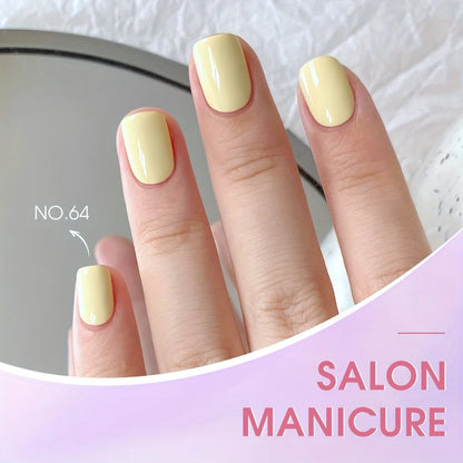 Gel Nail Polish – Set 9 Colors Macaron Pastel in Square Bottles — High Saturation UV LED Cure Chip-Resistant Long-Lasting Kit for Women…