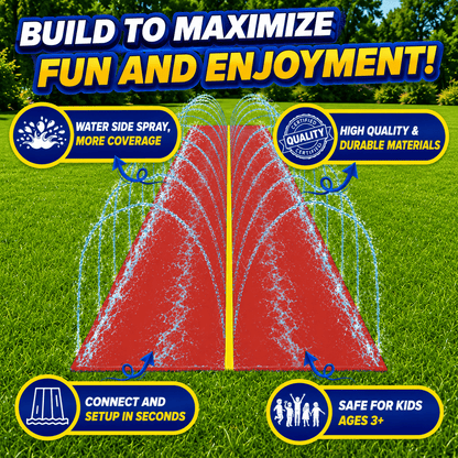 Kids Water Slide 18x5FT Backyard Slip and Slide, Dual Lane Zigzag with the Listed Color, Size or Set Options for Everyday Use