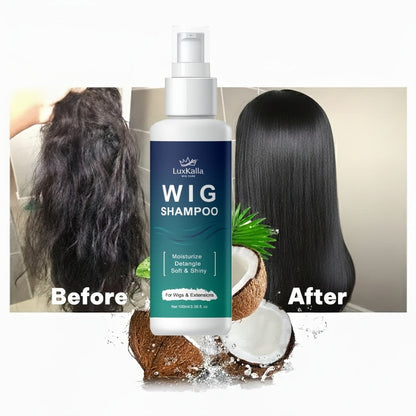 Synthetic Hair Shampoo 2-in-1 Deep Cleansing Revitalizing Moisturizing Detangling | Soak & Rinse Formula for Wigs Hair Extensions Braids | 2-Pack Value Set