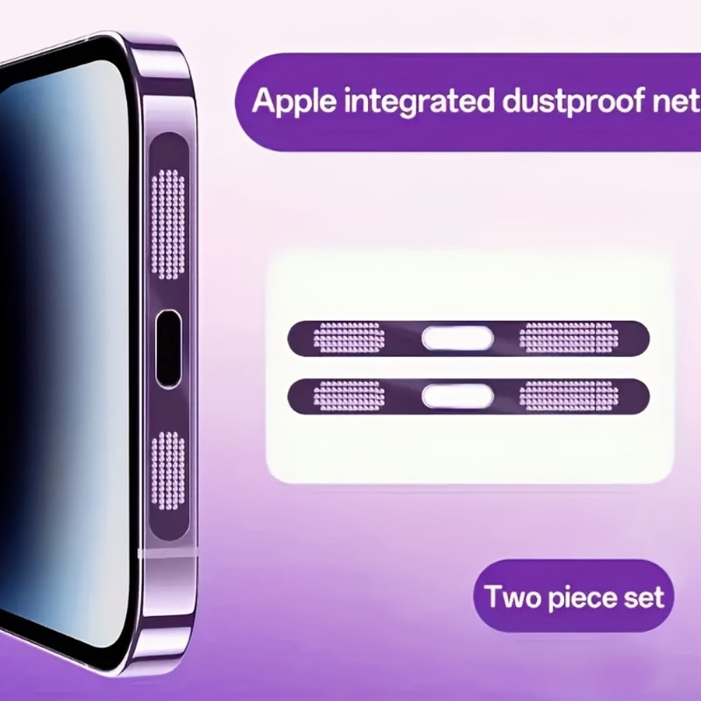 Two-Piece Metal Speaker and Earpiece Dust Mesh Cover Set for iPhone in Nine Pictured Color Options
