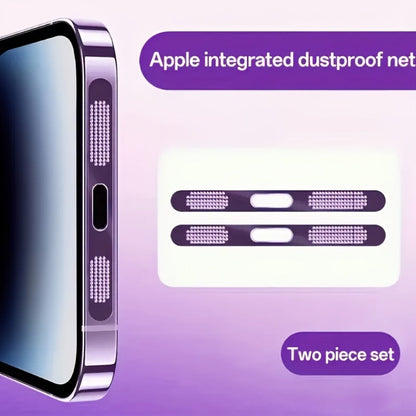 Two-Piece Metal Speaker and Earpiece Dust Mesh Cover Set for iPhone in Nine Pictured Color Options