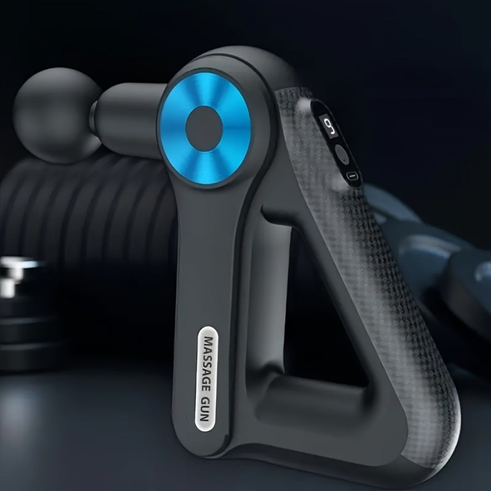 Massage Gun Deep Tissue Percussion Massager Portable | 9 Attachments 9 Speed Settings Muscle Relief Fatigue Recovery Pain Alleviation | Compact Handheld Body Massager for Athletes Gym Home Office | Blue Black Golden Black