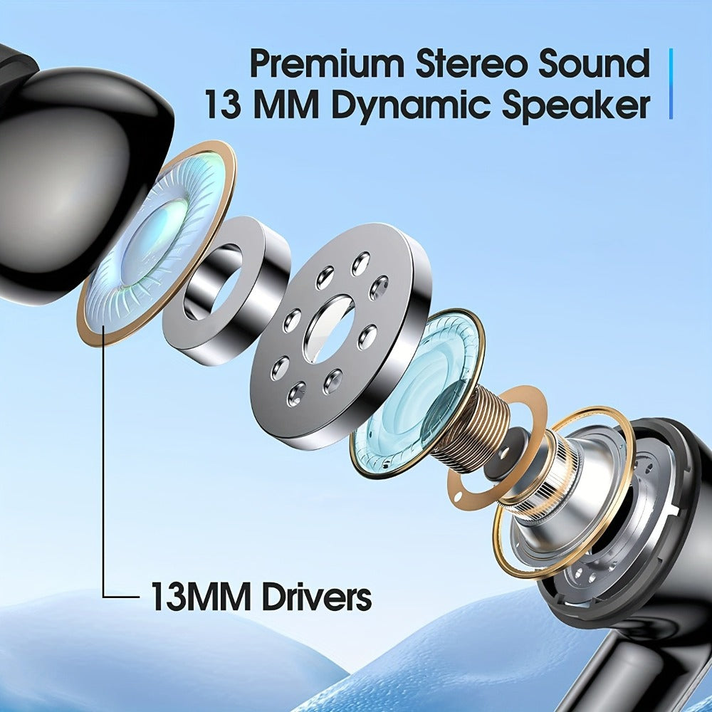 True Wireless Earbuds Sport In-Ear Set with Digital Battery Display, Touch Controls and Four Color Options