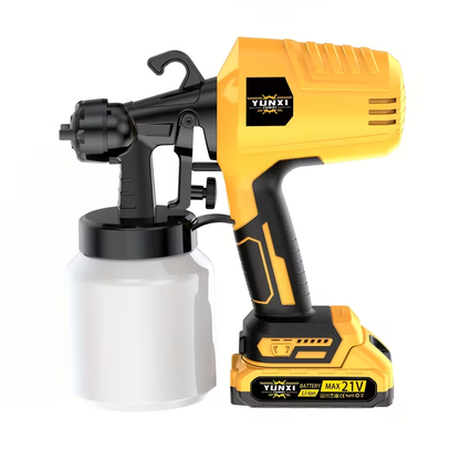 Electric Paint Sprayer Cordless Rechargeable 500ml HVLP Spray Gun Adjustable Modes for Walls Wood Cars Furniture Decks Indoor Outdoor