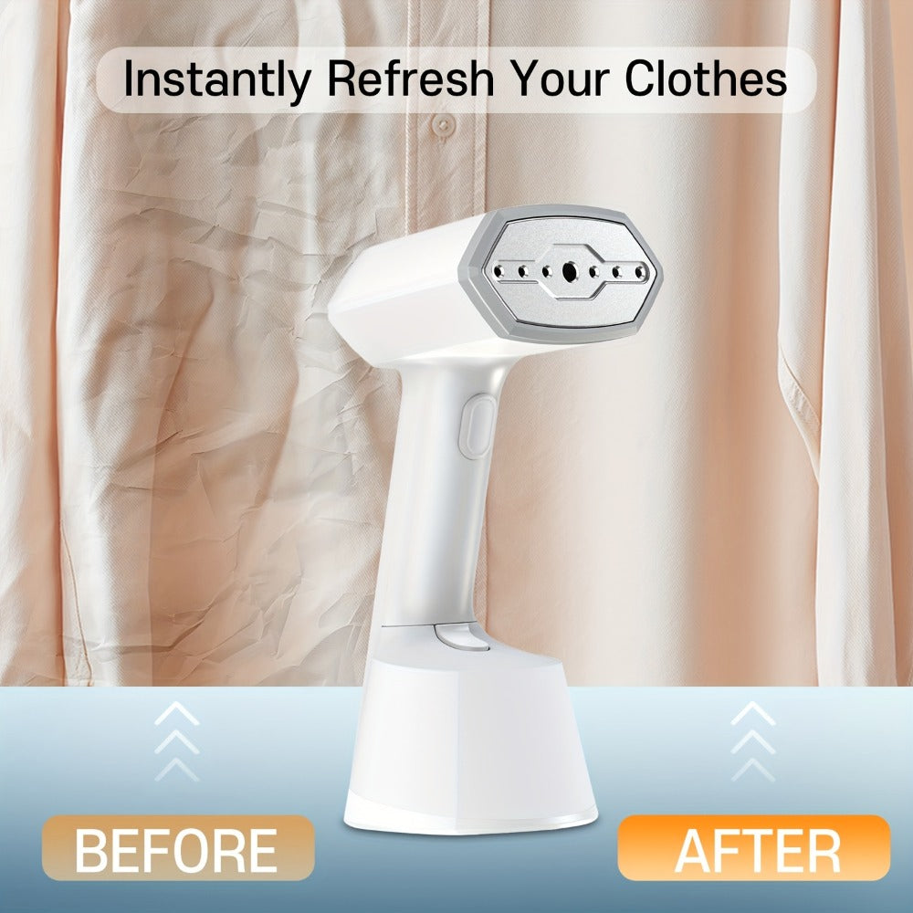 1500W Handheld Garment Steamer with 280ml Tank, 15-Second Heat-Up and 15-Minute Steam Markings