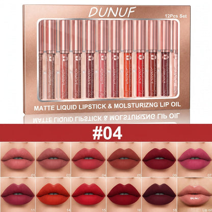 Twelve-Piece Boxed Lip Color Collection in Coordinated Set 02, Set 03 or Set 04 Shade Assortments