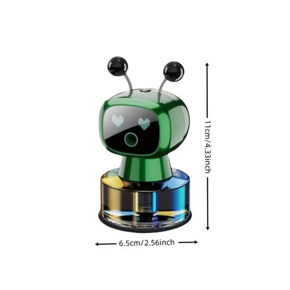 Smart Car Air Freshener Robot Shape - USB Rechargeable Auto Spray Diffuser with 4 Fragrance Levels, Start-Stop Automatic Scent Dispenser for Car
