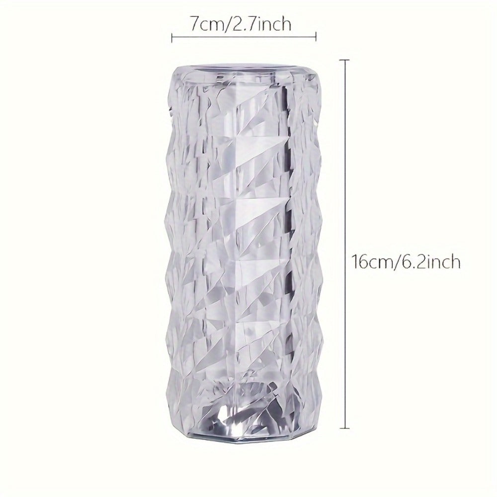 6.2-Inch Crystal-Style LED Table Lamp with 16 Colors, Touch Control, Remote and USB Power Lead