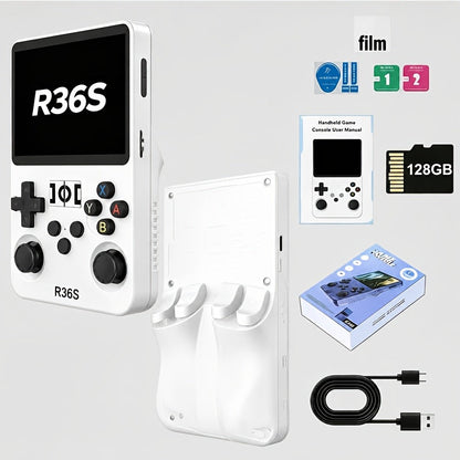 Retro Handheld Game Console R36S2 with 3.5-Inch IPS HD Screen, 3000mAh Battery, TF Card Expansion & HD TV Output – Portable Plug and Play Emulator Gaming Device, 5 Colors, Gift for Kids & Adults