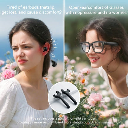 Smart Glasses 8MP Camera Eyewear with Photochromic Lenses, Translation, Object Recognition and Bluetooth Audio