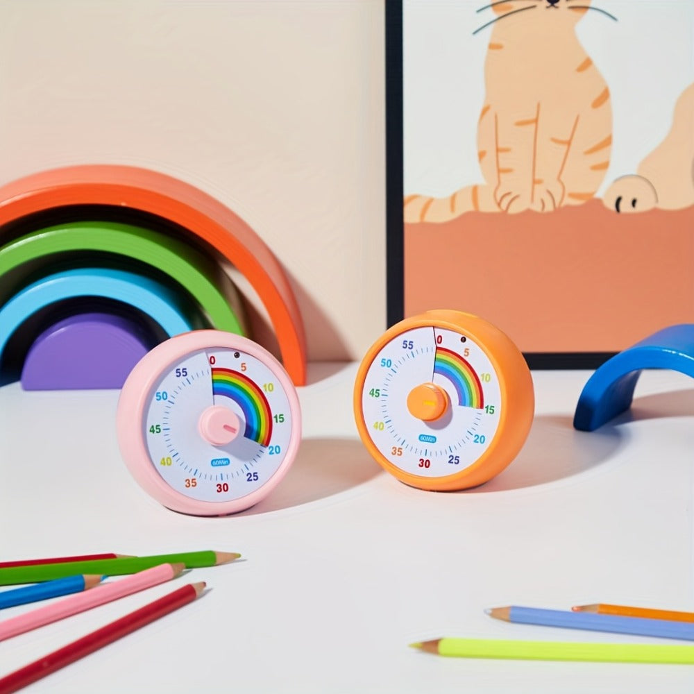 Visual Countdown Timer 60 Minute – Silent Operation Time Management Clock for Classroom, Office, Kitchen & Desktop, Multiple Colors Available