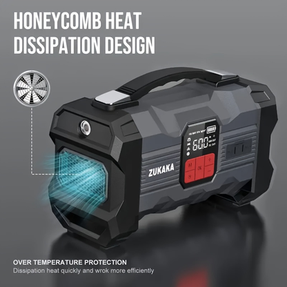 Jump Starter with Air Compressor 9000A Peak 10-in-1 150 PSI for All Gas 10L Diesel 12V USB USB-C Digital Display LED 10 Safety Protections Power Bank