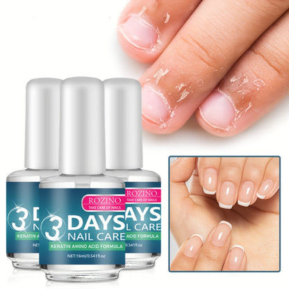 Keratin Nail Strengthening Oil 3-Pack — 3-Day Visible Results Quick-Drying Moisturizing Nail Care Oil, Prevents Peeling Breakage & Delamination, Enhances Nail Gloss for Brittle Fragile Soft Nails Women