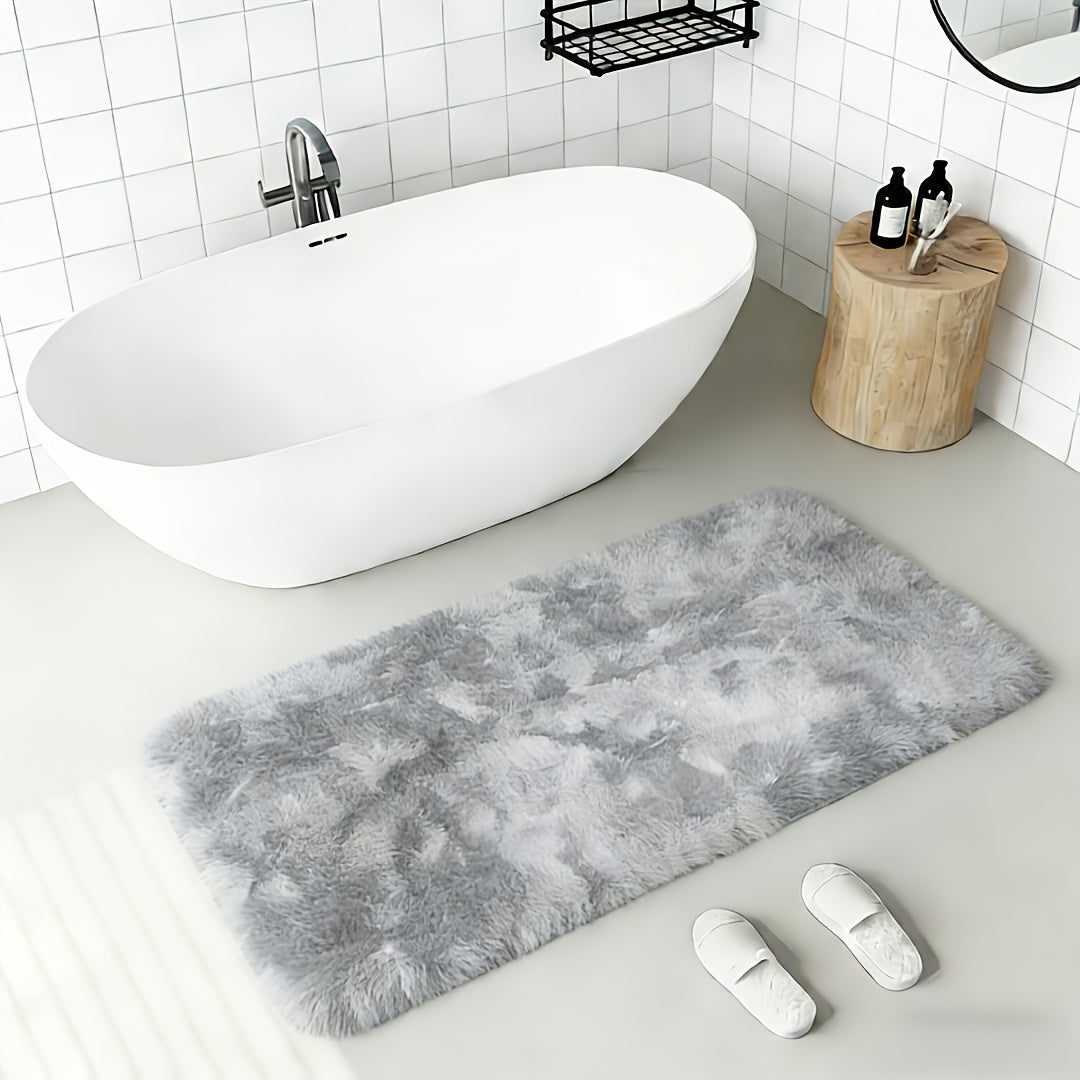 Area Rug Fluffy Tie-Dye Machine-Woven Mat at 1000 g/m² in Eight Colors and Three Indoor Sizes