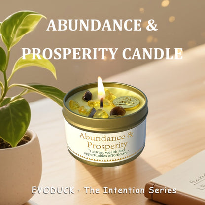 Crystal-Style Tin Candle with Eleven Intention Labels and One- or Two-Piece Checkout Options