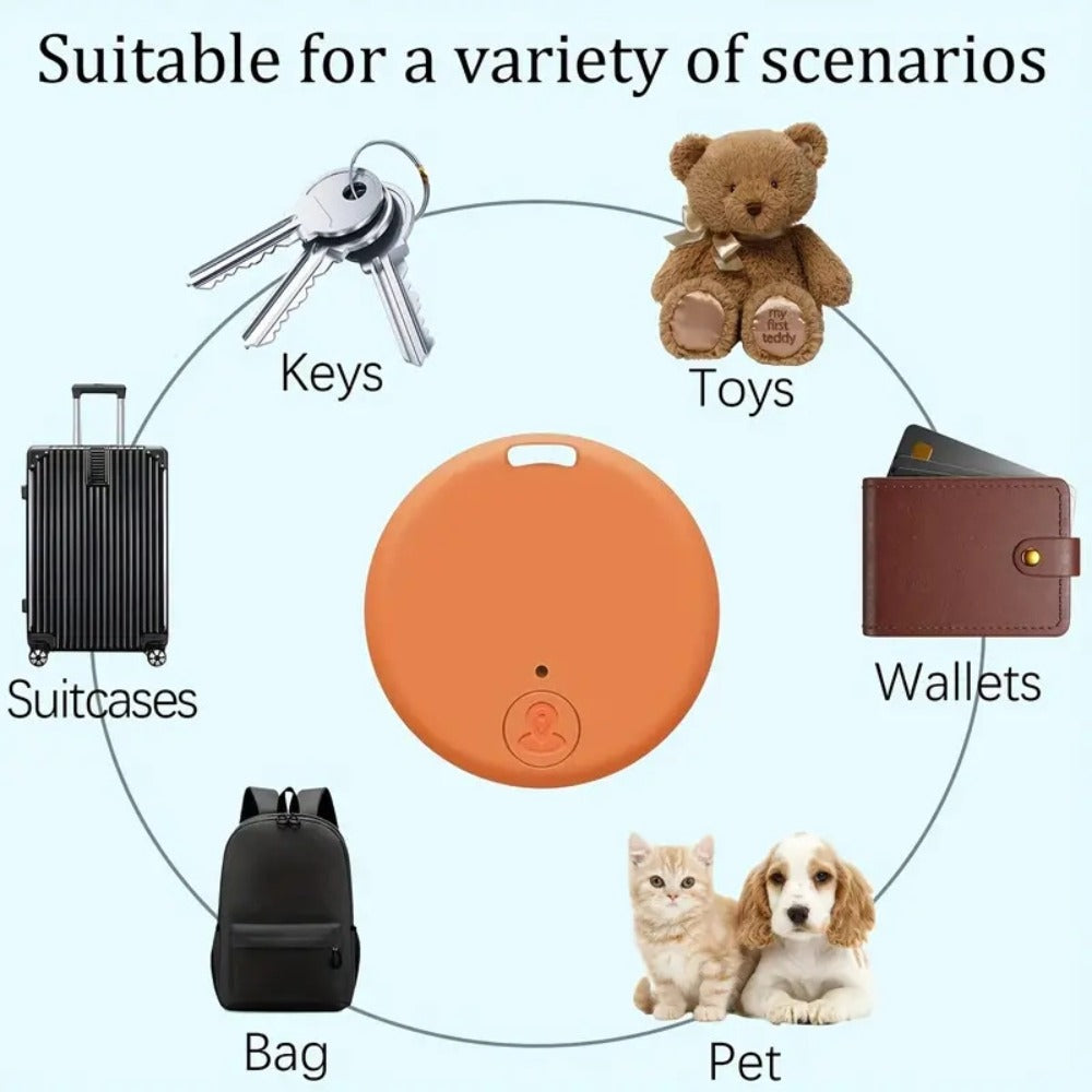 Solar Mini Key Finder Smart Tracker Anti-Lost Alarm Device – Portable Location Tracker for Keys Phone Wallet Luggage Pets – 3-Pack / 5-Pack / 10-Pack