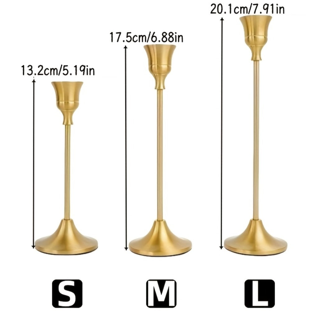 6-Pack Bell-Shaped Metal Candle Holders for Christmas Halloween Weddings – Tabletop Centerpiece Decor, Brass & Matte Black, Multi-Holiday Home Hotel Decoration