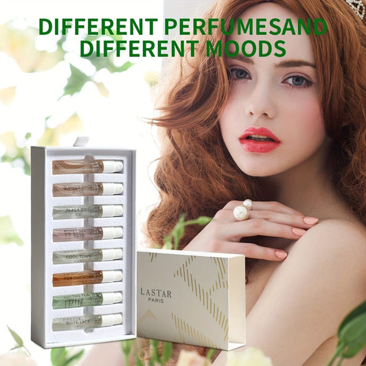 Perfume Gift Set for Women 8 Pcs Long Lasting Spray Fragrance Box Floral Fruity Citrus Woody Oriental Scents Valentine's Day Birthday Anniversary Christmas Mother's Day Gift for Her