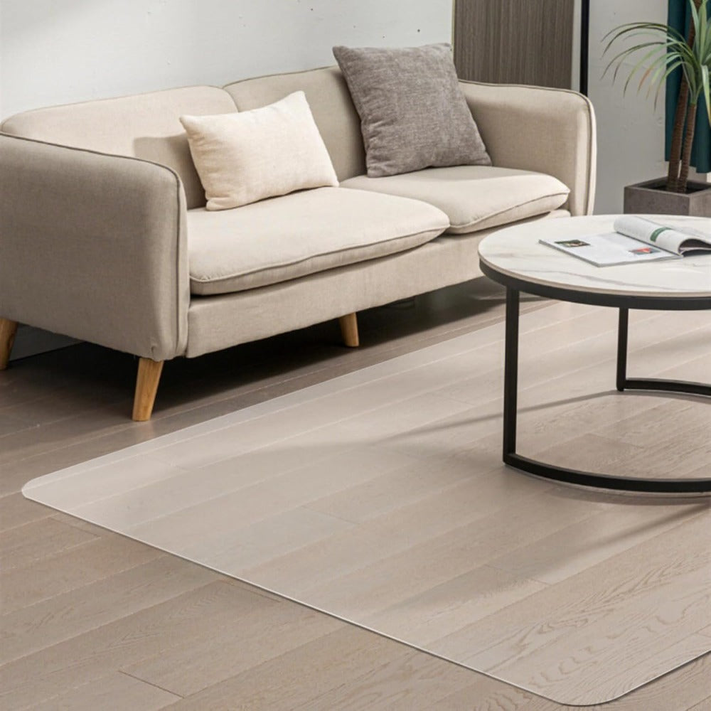 Clear PVC Floor Protector Mat with 29 Rectangular Size Options, Including 1.5mm Formats up to 44 x 120 Inches