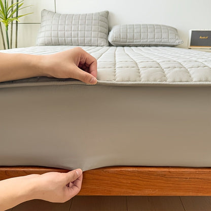 Channel-Quilted Fitted Mattress Protector in Six Colors and Full, Queen or King Size Options