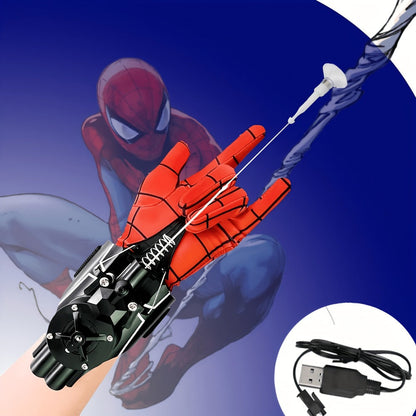 Superhero Web Shooter Toy for Kids – 9.4 Ft Automatic Rope Launcher, USB Rechargeable, Spider Hero Role Play Gift for Boys & Girls, Halloween & Christmas