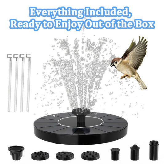 Solar Fountain Pump 1.4W with 7 Nozzles Bird Bath Garden Pond