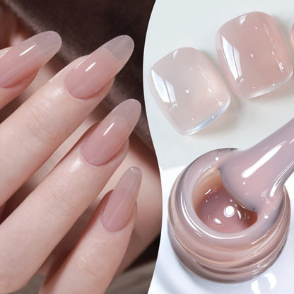 Gel Nail Polish in 10ml Nude Jelly with Skin-Tone Glass Finish and JN05, JN68, JN75 or JN76