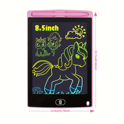 LCD Drawing Tablet, 8.5 Inch Reusable Doodle Pad for Kids, Battery-Powered Educational Toy