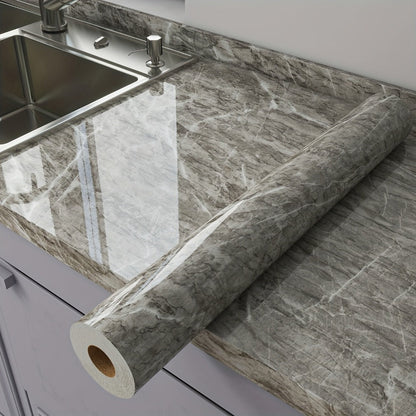 Marble Peel and Stick Wallpaper Roll - Oil-Proof Self-Adhesive Wall Contact Paper for Kitchen Backsplash Bathroom Countertop