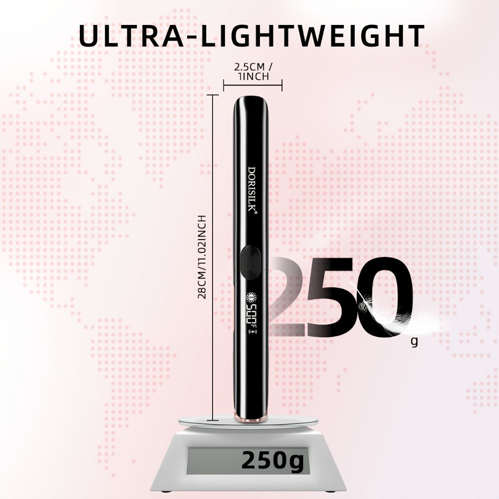 Plasma Ionic Hair Straightener Flat Iron 500°F with PTC Ceramic Oil Plates, LCD Display & 60-Min Auto Off — Frizz Control Professional Flat Iron for All Hair Types, 1" & 1.77" Plates