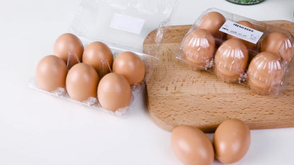 Plastic Egg Cartons, 60 Pack Clear 6-Cavity Reusable Egg Holders with 4 Label Stickers – Bulk Egg Carton Set for Home, Ranch, Chicken Farm, Market Display, Kitchen Storage and Refrigerator